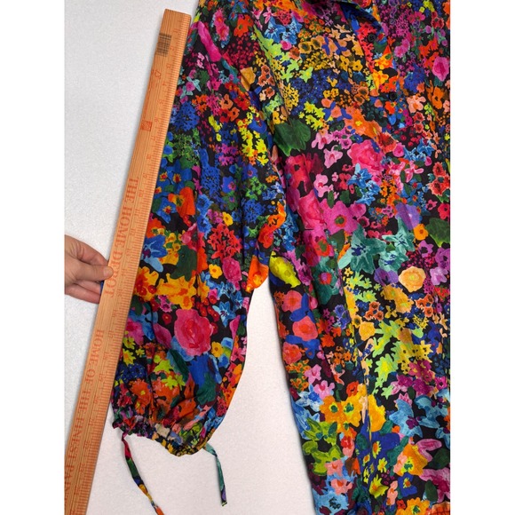 STINE GOYA NEVA Tencel 60s Floral Print High Neck Dress Size M - Picture 12 of 12